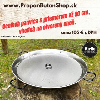 Panvica, priemer 90 cm, pre cca 50 porcií. Panvica je vhodná na otvorený oheň, alebo pkynový horák. Ideálna na rôzne...